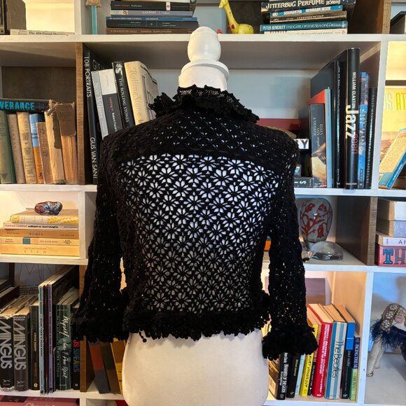 OSCAR DE LA RENTA CROCHET SWEATER - Picture 4 of 7